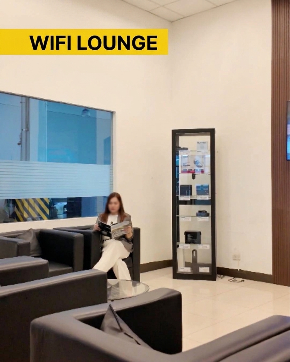 Air-conditioned WiFi lounge at iDEALCAR